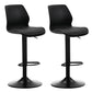 Height Adjustable Leather Barstool Industrial Counter Stool with Backrest Black Black 2 Piece Set Clearhalo 'Bar Furniture' 'Bar Stools' 'bar_stools' 'furn' 'furn_bar_stools' 'furniture_bar_stools' 'Kitchen & Dining Furniture' 'kitchen&dining_furn' 'kitchen' 'kitchen_furn' Furniture' 4656234