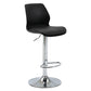 Height Adjustable Leather Barstool Industrial Counter Stool with Backrest Black Silver 1 Piece Clearhalo 'Bar Furniture' 'Bar Stools' 'bar_stools' 'furn' 'furn_bar_stools' 'furniture_bar_stools' 'Kitchen & Dining Furniture' 'kitchen&dining_furn' 'kitchen' 'kitchen_furn' Furniture' 4656238