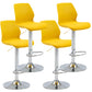 Height Adjustable Leather Barstool Industrial Counter Stool with Backrest Yellow Silver 4 Piece Set Clearhalo 'Bar Furniture' 'Bar Stools' 'bar_stools' 'furn' 'furn_bar_stools' 'furniture_bar_stools' 'Kitchen & Dining Furniture' 'kitchen&dining_furn' 'kitchen' 'kitchen_furn' Furniture' 4656239