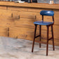 Scandinavia Style Bar-stool Wooden Legs Leather Seat for Kitchen Bar Clearhalo 'Bar Furniture' 'Bar Stools' 'bar_stools' 'furn' 'furn_bar_stools' 'furniture_bar_stools' 'Kitchen & Dining Furniture' 'kitchen&dining_furn' 'kitchen' 'kitchen_furn' Furniture' 4656252