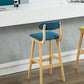 Scandinavia Style Bar-stool Wooden Legs Leather Seat for Kitchen Bar Clearhalo 'Bar Furniture' 'Bar Stools' 'bar_stools' 'furn' 'furn_bar_stools' 'furniture_bar_stools' 'Kitchen & Dining Furniture' 'kitchen&dining_furn' 'kitchen' 'kitchen_furn' Furniture' 4656254
