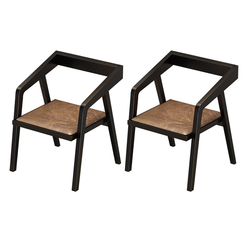 Industrial 1/2/5 Pieces Dining Room Set Solid Wood Top Dining Table Set 2 Light Brown Chairs Clearhalo 'Dining Room Sets' 'Dining Tables & Seating' 'dining_room_set' 'furn' 'furn_dining_room_set' 'Furniture' 'furniture_dining_room_set' 'Kitchen & Dining Furniture' 'kitchen&dining_furn' 'kitchen' 4656273