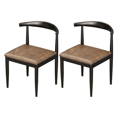 Industrial 1/2/5 Pieces Dining Room Set Solid Wood Top Dining Table Set 2 Brown Chairs Clearhalo 'Dining Room Sets' 'Dining Tables & Seating' 'dining_room_set' 'furn' 'furn_dining_room_set' 'Furniture' 'furniture_dining_room_set' 'Kitchen & Dining Furniture' 'kitchen&dining_furn' 'kitchen' 4656276