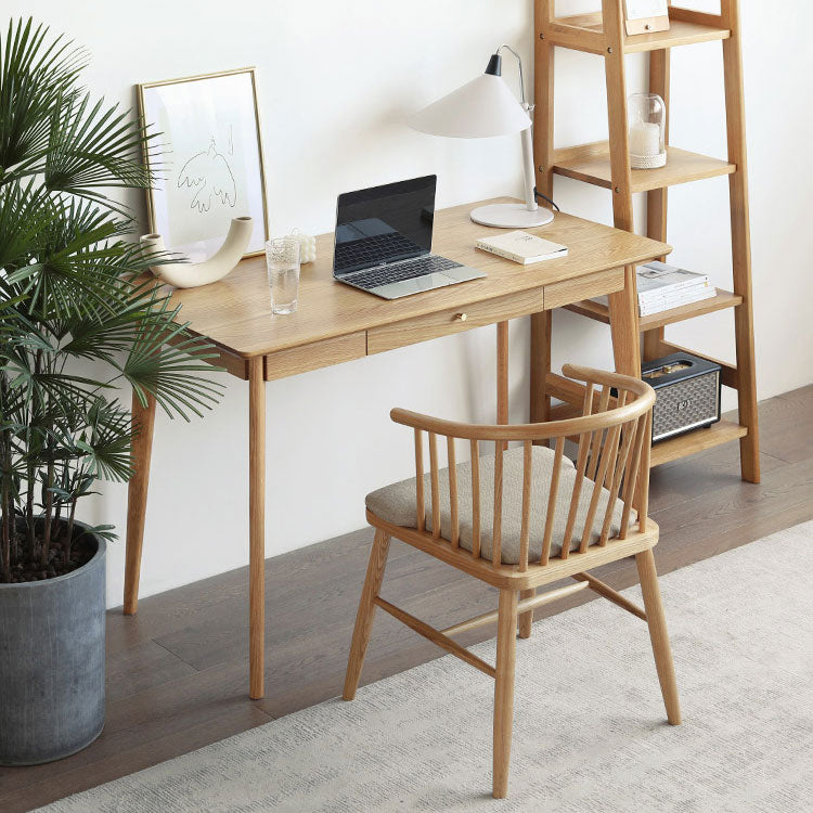 Modern Rubberwood Windsor Back Arm Chair Matte Finish Upholstered Dining Chair Clearhalo ' kitchen&dining_furn' 'Dining Chairs' 'Dining Tables & Seating' 'dining_chair' 'Furniture' 'furniture_dining_chair' 'Kitchen & Dining Furniture' 'kitchen' 4656308