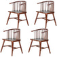 Modern Rubberwood Windsor Back Arm Chair Matte Finish Upholstered Dining Chair Wood Walnut Set of 4 Clearhalo ' kitchen&dining_furn' 'Dining Chairs' 'Dining Tables & Seating' 'dining_chair' 'Furniture' 'furniture_dining_chair' 'Kitchen & Dining Furniture' 'kitchen' 4656309