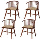 Modern Rubberwood Windsor Back Arm Chair Matte Finish Upholstered Dining Chair Khaki Walnut Set of 4 Clearhalo ' kitchen&dining_furn' 'Dining Chairs' 'Dining Tables & Seating' 'dining_chair' 'Furniture' 'furniture_dining_chair' 'Kitchen & Dining Furniture' 'kitchen' 4656311