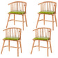 Modern Rubberwood Windsor Back Arm Chair Matte Finish Upholstered Dining Chair Green Natural Wood Set of 4 Clearhalo ' kitchen&dining_furn' 'Dining Chairs' 'Dining Tables & Seating' 'dining_chair' 'Furniture' 'furniture_dining_chair' 'Kitchen & Dining Furniture' 'kitchen' 4656313