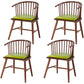 Modern Rubberwood Windsor Back Arm Chair Matte Finish Upholstered Dining Chair Light Green Walnut Set of 4 Clearhalo ' kitchen&dining_furn' 'Dining Chairs' 'Dining Tables & Seating' 'dining_chair' 'Furniture' 'furniture_dining_chair' 'Kitchen & Dining Furniture' 'kitchen' 4656322