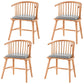 Modern Rubberwood Windsor Back Arm Chair Matte Finish Upholstered Dining Chair Grey Natural Wood Set of 4 Clearhalo ' kitchen&dining_furn' 'Dining Chairs' 'Dining Tables & Seating' 'dining_chair' 'Furniture' 'furniture_dining_chair' 'Kitchen & Dining Furniture' 'kitchen' 4656324
