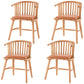 Modern Rubberwood Windsor Back Arm Chair Matte Finish Upholstered Dining Chair Brown Natural Wood Set of 4 Clearhalo ' kitchen&dining_furn' 'Dining Chairs' 'Dining Tables & Seating' 'dining_chair' 'Furniture' 'furniture_dining_chair' 'Kitchen & Dining Furniture' 'kitchen' 4656327