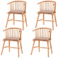 Modern Rubberwood Windsor Back Arm Chair Matte Finish Upholstered Dining Chair Khaki Natural Wood Set of 4 Clearhalo ' kitchen&dining_furn' 'Dining Chairs' 'Dining Tables & Seating' 'dining_chair' 'Furniture' 'furniture_dining_chair' 'Kitchen & Dining Furniture' 'kitchen' 4656329