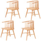 Modern Rubberwood Windsor Back Arm Chair Matte Finish Upholstered Dining Chair Wood Natural Wood Set of 4 Clearhalo ' kitchen&dining_furn' 'Dining Chairs' 'Dining Tables & Seating' 'dining_chair' 'Furniture' 'furniture_dining_chair' 'Kitchen & Dining Furniture' 'kitchen' 4656330