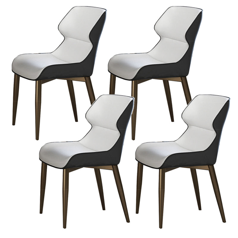 Modern 1/4/5/6/7 Pieces Dining Set Rectangle White Dining Table Set for Home Use 4 White Chairs Clearhalo 'Dining Room Sets' 'Dining Tables & Seating' 'dining_room_set' 'furn' 'furn_dining_room_set' 'Furniture' 'furniture_dining_room_set' 'Kitchen & Dining Furniture' 'kitchen&dining_furn' 'kitchen' 4656334