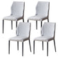 Modern 1/4/5/6/7 Pieces Dining Set Rectangle White Dining Table Set for Home Use 4 Grey Chairs Clearhalo 'Dining Room Sets' 'Dining Tables & Seating' 'dining_room_set' 'furn' 'furn_dining_room_set' 'Furniture' 'furniture_dining_room_set' 'Kitchen & Dining Furniture' 'kitchen&dining_furn' 'kitchen' 4656337