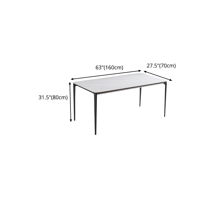 Modern 1/4/5/6/7 Pieces Dining Set Rectangle White Dining Table Set for Home Use Clearhalo 'Dining Room Sets' 'Dining Tables & Seating' 'dining_room_set' 'furn' 'furn_dining_room_set' 'Furniture' 'furniture_dining_room_set' 'Kitchen & Dining Furniture' 'kitchen&dining_furn' 'kitchen' 4656347