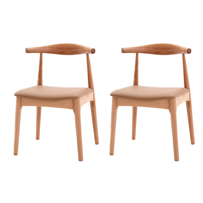 Industrial Wood Dining Side Chair Open Back Dining Chair for Restaurant Khaki 2 Piece Set Natural Wood Clearhalo ' kitchen&dining_furn' 'Dining Chairs' 'Dining Tables & Seating' 'dining_chair' 'furn' 'furn_dining_chair' 'Furniture' 'furniture_dining_chair' 'Kitchen & Dining Furniture' 'kitchen' 4656351