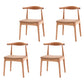 Industrial Wood Dining Side Chair Open Back Dining Chair for Restaurant Khaki 4 Piece Set Natural Wood Clearhalo ' kitchen&dining_furn' 'Dining Chairs' 'Dining Tables & Seating' 'dining_chair' 'furn' 'furn_dining_chair' 'Furniture' 'furniture_dining_chair' 'Kitchen & Dining Furniture' 'kitchen' 4656354