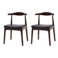 Industrial Wood Dining Side Chair Open Back Dining Chair for Restaurant Black 2 Piece Set Walnut Clearhalo ' kitchen&dining_furn' 'Dining Chairs' 'Dining Tables & Seating' 'dining_chair' 'furn' 'furn_dining_chair' 'Furniture' 'furniture_dining_chair' 'Kitchen & Dining Furniture' 'kitchen' 4656364