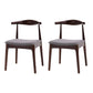 Industrial Wood Dining Side Chair Open Back Dining Chair for Restaurant Grey 2 Piece Set Walnut Clearhalo ' kitchen&dining_furn' 'Dining Chairs' 'Dining Tables & Seating' 'dining_chair' 'furn' 'furn_dining_chair' 'Furniture' 'furniture_dining_chair' 'Kitchen & Dining Furniture' 'kitchen' 4656370