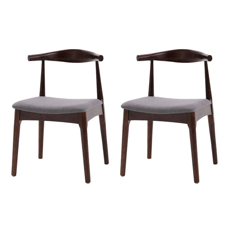 Industrial Wood Dining Side Chair Open Back Dining Chair for Restaurant Grey 2 Piece Set Walnut Clearhalo ' kitchen&dining_furn' 'Dining Chairs' 'Dining Tables & Seating' 'dining_chair' 'furn' 'furn_dining_chair' 'Furniture' 'furniture_dining_chair' 'Kitchen & Dining Furniture' 'kitchen' 4656370