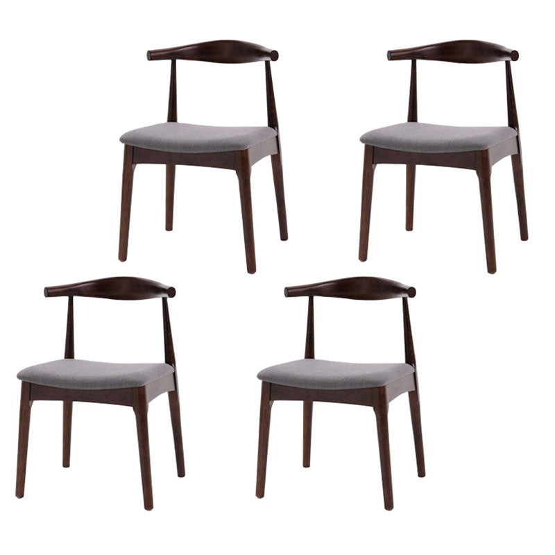 Industrial Wood Dining Side Chair Open Back Dining Chair for Restaurant Grey 4 Piece Set Walnut Clearhalo ' kitchen&dining_furn' 'Dining Chairs' 'Dining Tables & Seating' 'dining_chair' 'furn' 'furn_dining_chair' 'Furniture' 'furniture_dining_chair' 'Kitchen & Dining Furniture' 'kitchen' 4656371
