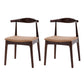 Industrial Wood Dining Side Chair Open Back Dining Chair for Restaurant Khaki 2 Piece Set Walnut Clearhalo ' kitchen&dining_furn' 'Dining Chairs' 'Dining Tables & Seating' 'dining_chair' 'furn' 'furn_dining_chair' 'Furniture' 'furniture_dining_chair' 'Kitchen & Dining Furniture' 'kitchen' 4656376