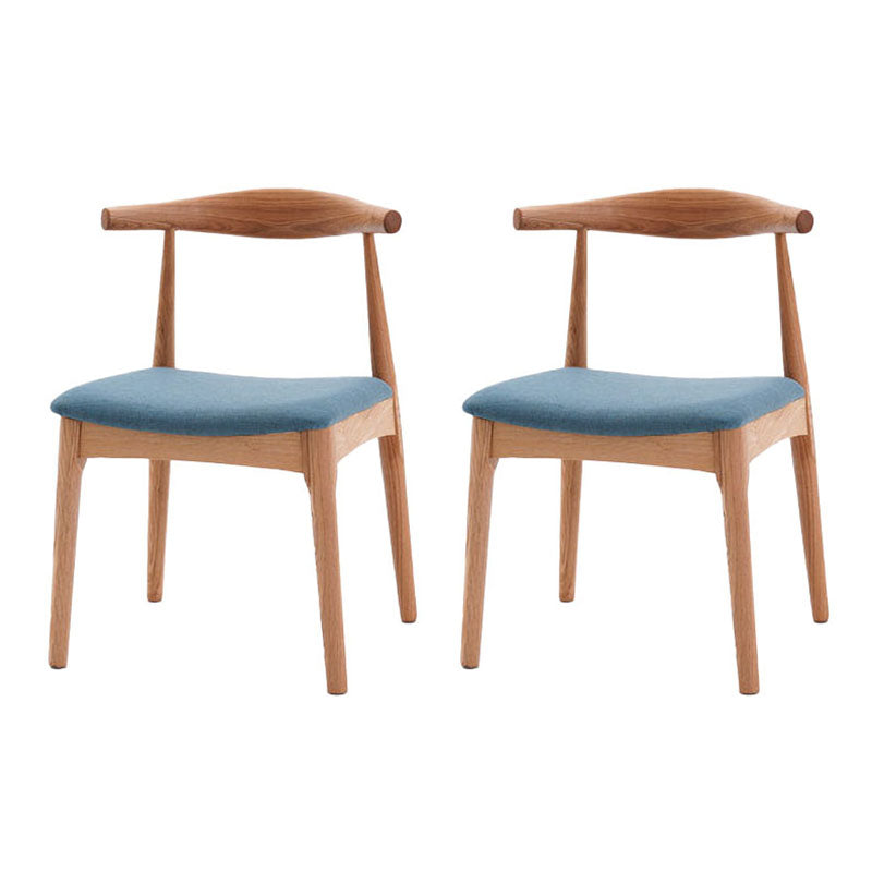 Industrial Wood Dining Side Chair Open Back Dining Chair for Restaurant Blue 2 Piece Set Natural Wood Clearhalo ' kitchen&dining_furn' 'Dining Chairs' 'Dining Tables & Seating' 'dining_chair' 'furn' 'furn_dining_chair' 'Furniture' 'furniture_dining_chair' 'Kitchen & Dining Furniture' 'kitchen' 4656380