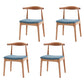 Industrial Wood Dining Side Chair Open Back Dining Chair for Restaurant Blue 4 Piece Set Natural Wood Clearhalo ' kitchen&dining_furn' 'Dining Chairs' 'Dining Tables & Seating' 'dining_chair' 'furn' 'furn_dining_chair' 'Furniture' 'furniture_dining_chair' 'Kitchen & Dining Furniture' 'kitchen' 4656381