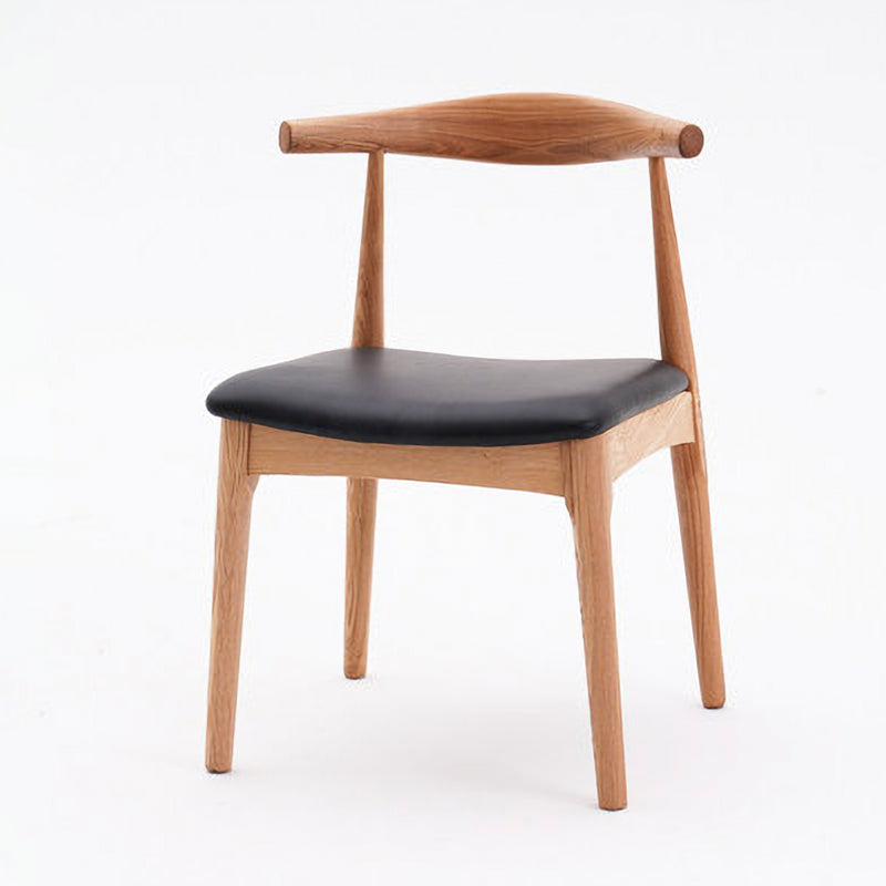 Industrial Wood Dining Side Chair Open Back Dining Chair for Restaurant Black 1 Piece Natural Wood Clearhalo ' kitchen&dining_furn' 'Dining Chairs' 'Dining Tables & Seating' 'dining_chair' 'furn' 'furn_dining_chair' 'Furniture' 'furniture_dining_chair' 'Kitchen & Dining Furniture' 'kitchen' 4656382