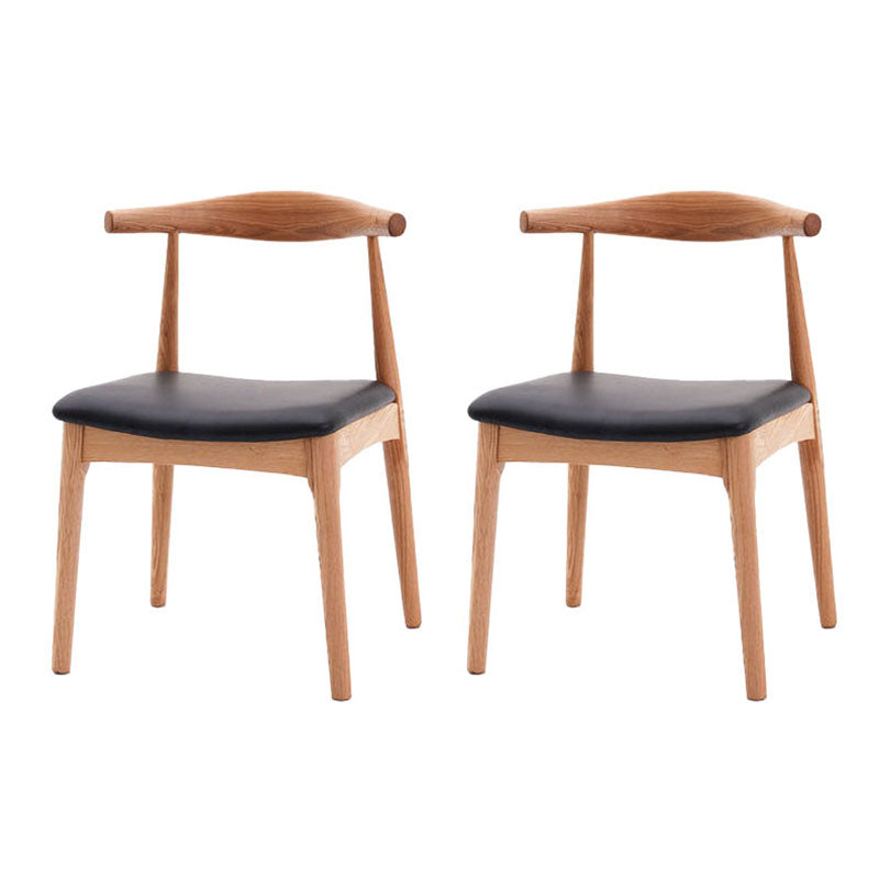 Industrial Wood Dining Side Chair Open Back Dining Chair for Restaurant Black 2 Piece Set Natural Wood Clearhalo ' kitchen&dining_furn' 'Dining Chairs' 'Dining Tables & Seating' 'dining_chair' 'furn' 'furn_dining_chair' 'Furniture' 'furniture_dining_chair' 'Kitchen & Dining Furniture' 'kitchen' 4656383