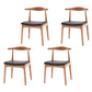 Industrial Wood Dining Side Chair Open Back Dining Chair for Restaurant Black 4 Piece Set Natural Wood Clearhalo ' kitchen&dining_furn' 'Dining Chairs' 'Dining Tables & Seating' 'dining_chair' 'furn' 'furn_dining_chair' 'Furniture' 'furniture_dining_chair' 'Kitchen & Dining Furniture' 'kitchen' 4656384