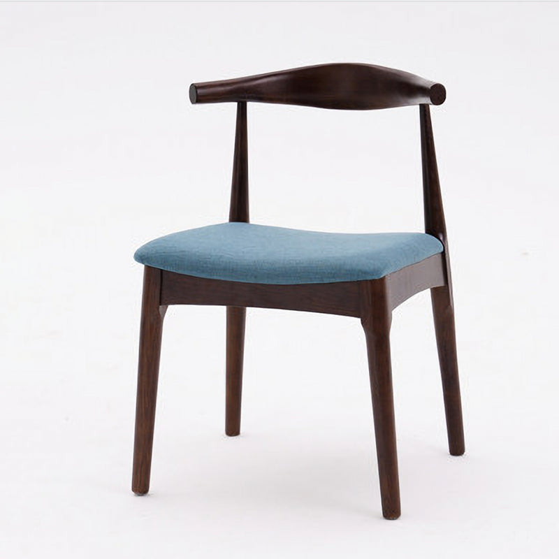 Industrial Wood Dining Side Chair Open Back Dining Chair for Restaurant Blue 1 Piece Walnut Clearhalo ' kitchen&dining_furn' 'Dining Chairs' 'Dining Tables & Seating' 'dining_chair' 'furn' 'furn_dining_chair' 'Furniture' 'furniture_dining_chair' 'Kitchen & Dining Furniture' 'kitchen' 4656385