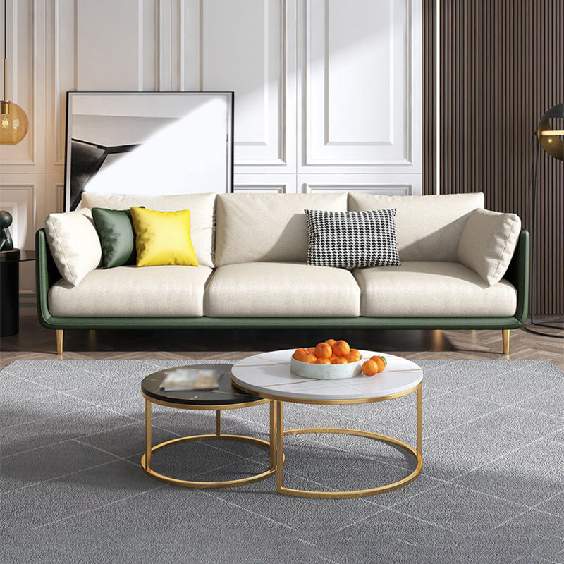 Modern Style Square Armrest Latex/sponge Seat Padding Imitation Leather Sofa 71"L x 36"W x 35"H Clearhalo 'furn' 'furn_sofas' 'Furniture' 'furniture_sofas' 'kitchen' 'kitchen_sofas' 'Living Room Furniture' 'Sofa' 'sofas' 4657327