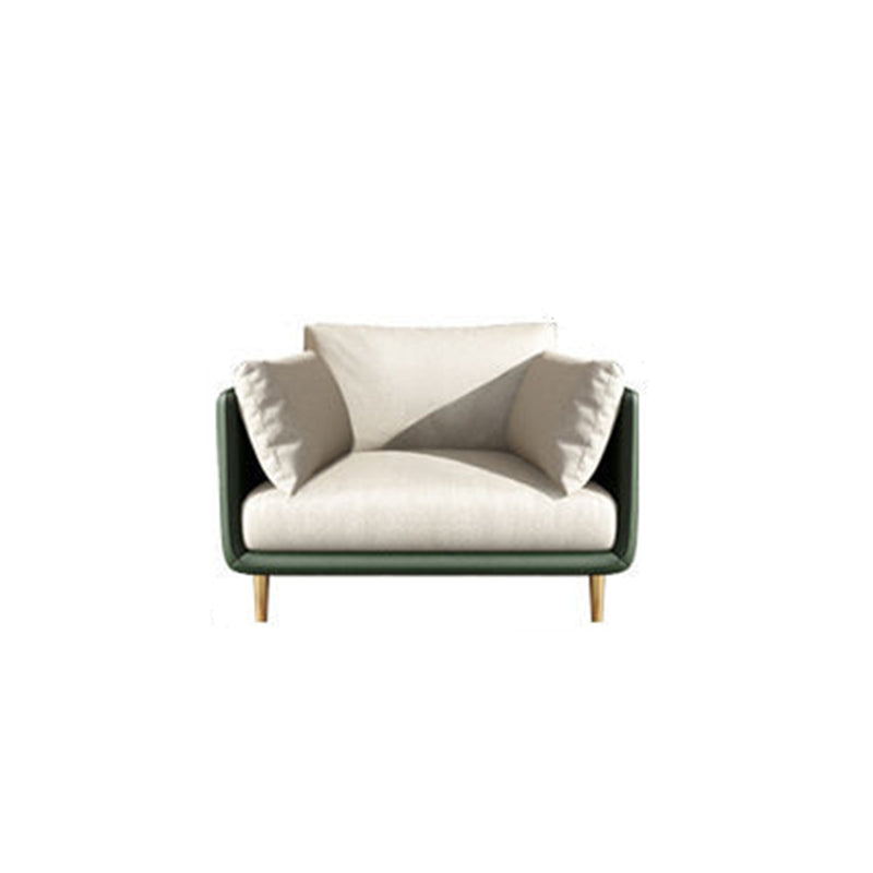 Modern Style Square Armrest Latex/sponge Seat Padding Imitation Leather Sofa 33.5"L x 36"W x 35"H Clearhalo 'furn' 'furn_sofas' 'Furniture' 'furniture_sofas' 'kitchen' 'kitchen_sofas' 'Living Room Furniture' 'Sofa' 'sofas' 4657330