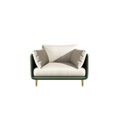 Modern Style Square Armrest Latex/sponge Seat Padding Imitation Leather Sofa 33.5"L x 36"W x 35"H Clearhalo 'furn' 'furn_sofas' 'Furniture' 'furniture_sofas' 'kitchen' 'kitchen_sofas' 'Living Room Furniture' 'Sofa' 'sofas' 4657330