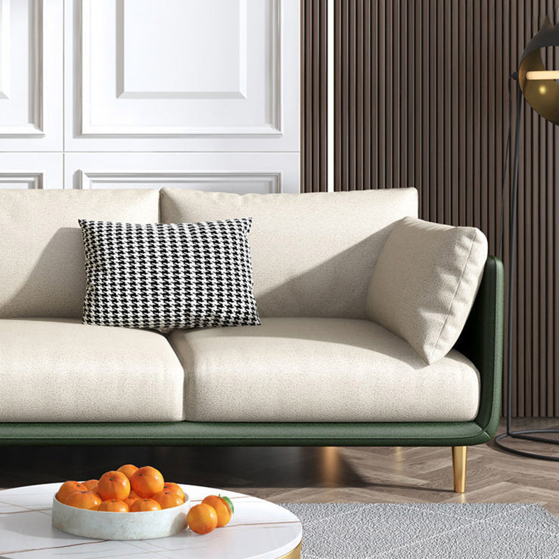 Modern Style Square Armrest Latex/sponge Seat Padding Imitation Leather Sofa Clearhalo 'furn' 'furn_sofas' 'Furniture' 'furniture_sofas' 'kitchen' 'kitchen_sofas' 'Living Room Furniture' 'Sofa' 'sofas' 4657335