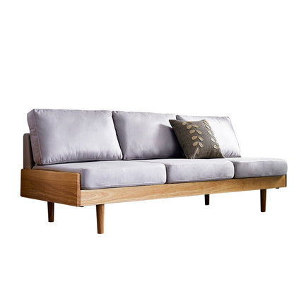 Contemporary Slipcovered Faux Leather Sofa Armless Sofa with Loose Back Off-White Clearhalo 'furn' 'furn_sofas' 'Furniture' 'furniture_sofas' 'kitchen' 'kitchen_sofas' 'Living Room Furniture' 'Sofa' 'sofas' 4657346