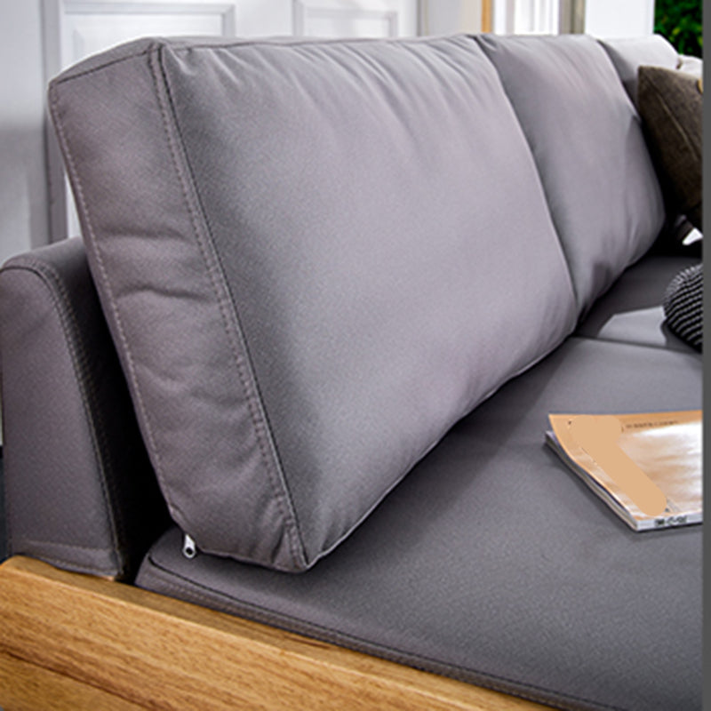 Contemporary Slipcovered Faux Leather Sofa Armless Sofa with Loose Back Clearhalo 'furn' 'furn_sofas' 'Furniture' 'furniture_sofas' 'kitchen' 'kitchen_sofas' 'Living Room Furniture' 'Sofa' 'sofas' 4657348