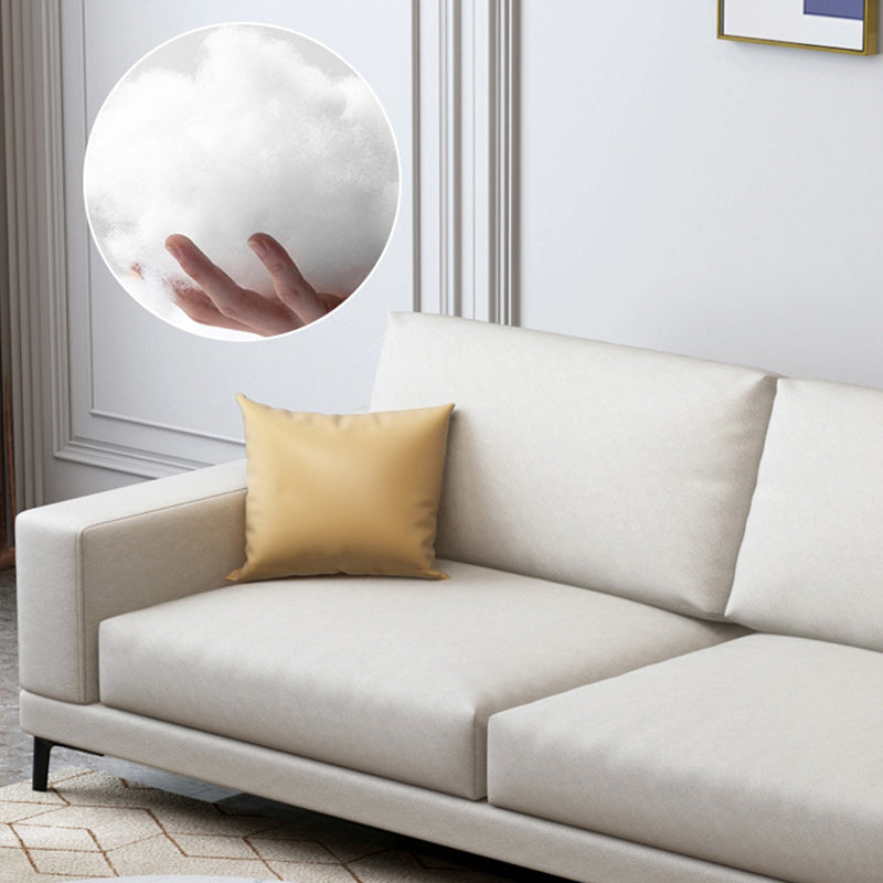 Loose Back Faux Leather Square Arm Sofa with Waterproof and Stain Resistant Clearhalo 'furn' 'furn_sofas' 'Furniture' 'furniture_sofas' 'kitchen' 'kitchen_sofas' 'Living Room Furniture' 'Sofa' 'sofas' 4657379