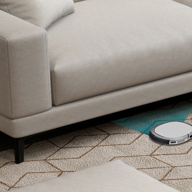 Loose Back Faux Leather Square Arm Sofa with Waterproof and Stain Resistant Clearhalo 'furn' 'furn_sofas' 'Furniture' 'furniture_sofas' 'kitchen' 'kitchen_sofas' 'Living Room Furniture' 'Sofa' 'sofas' 4657380