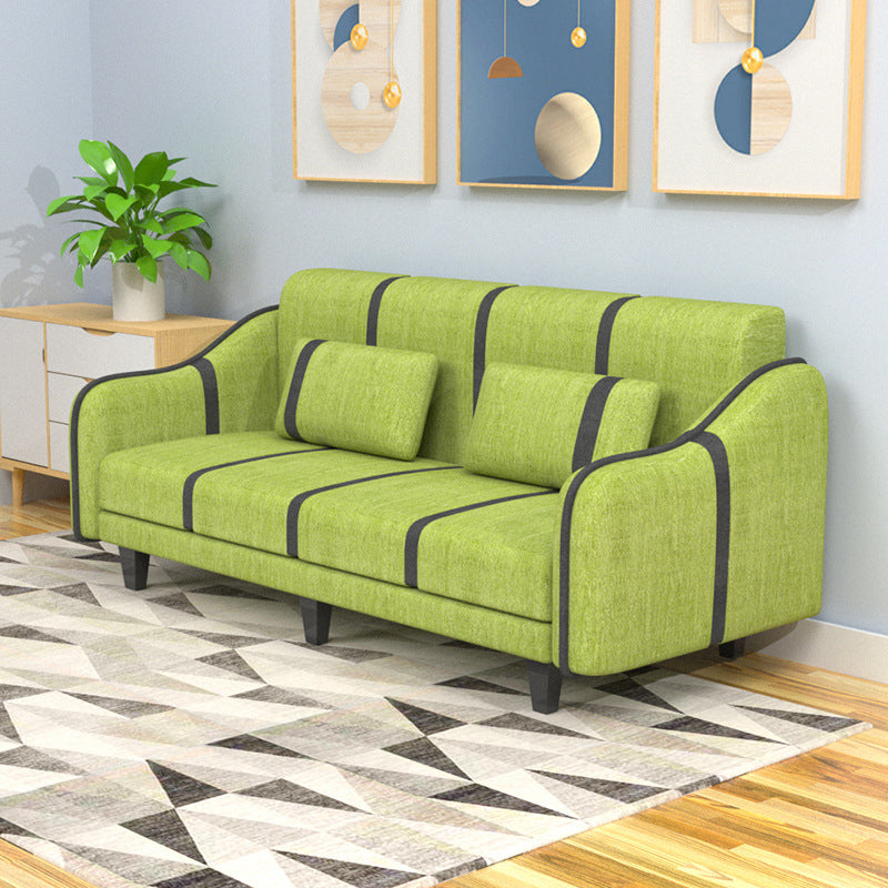 Modern Convertible Sofa Fabric Single Cushion Seat Sofa for Living Room Green Clearhalo 'Furniture' 'furniture_sofas' 'kitchen' 'kitchen_sofas' 'Living Room Furniture' 'Sofa' 'sofas' 4657445