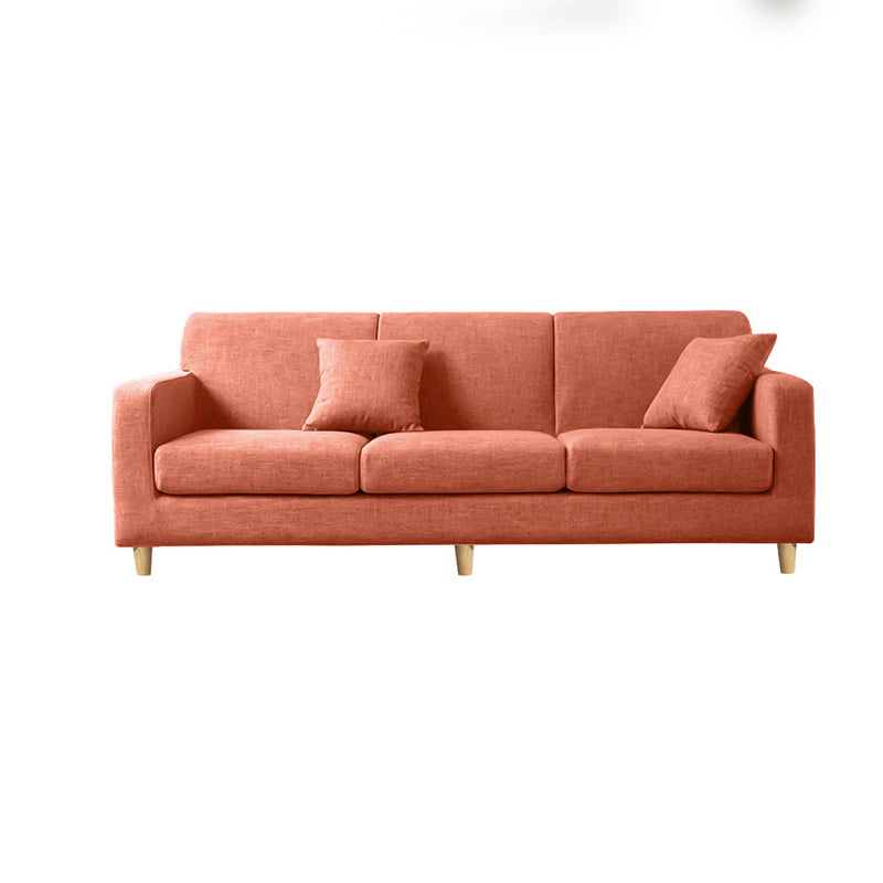 Hair Pin Legs sofa 3 Seater Sofa Chaise for Home Living Room Orange Clearhalo 'furn' 'furn_sofas' 'Furniture' 'furniture_sofas' 'kitchen' 'kitchen_sofas' 'Living Room Furniture' 'Sofa' 'sofas' 4657462