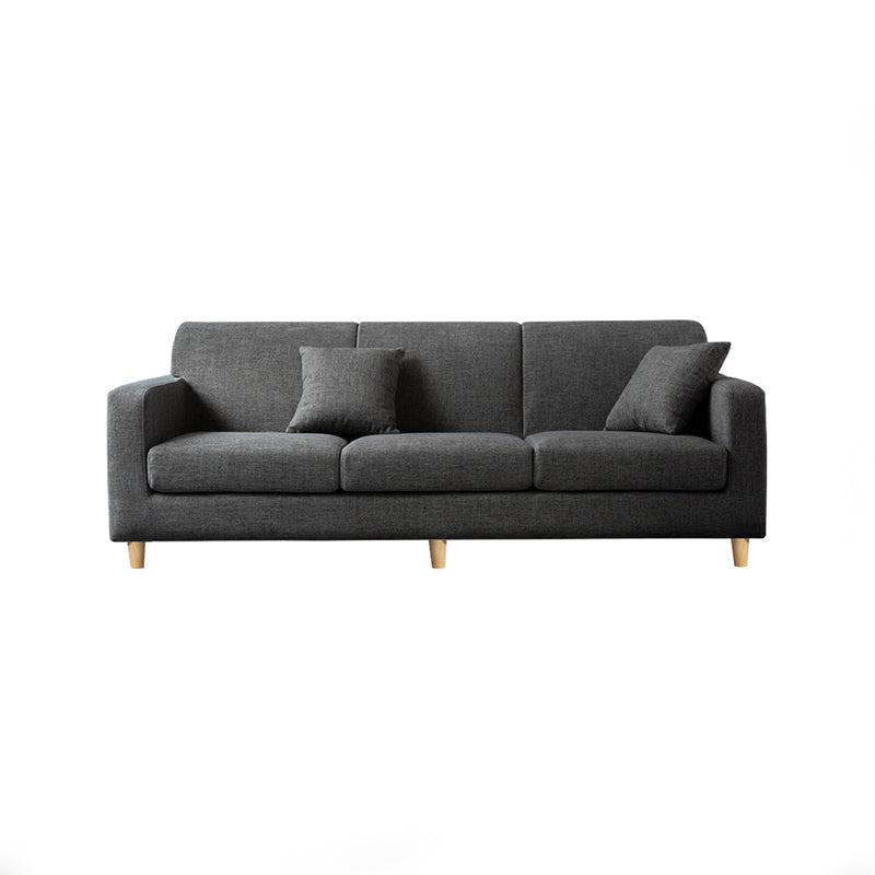Hair Pin Legs sofa 3 Seater Sofa Chaise for Home Living Room Dark Gray Clearhalo 'furn' 'furn_sofas' 'Furniture' 'furniture_sofas' 'kitchen' 'kitchen_sofas' 'Living Room Furniture' 'Sofa' 'sofas' 4657463