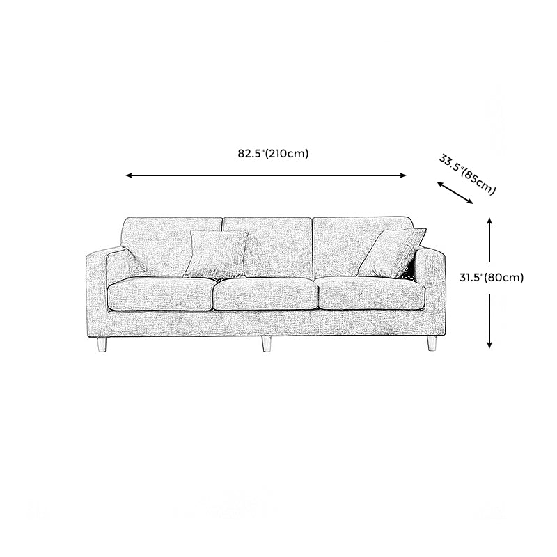 Hair Pin Legs sofa 3 Seater Sofa Chaise for Home Living Room Clearhalo 'furn' 'furn_sofas' 'Furniture' 'furniture_sofas' 'kitchen' 'kitchen_sofas' 'Living Room Furniture' 'Sofa' 'sofas' 4657469