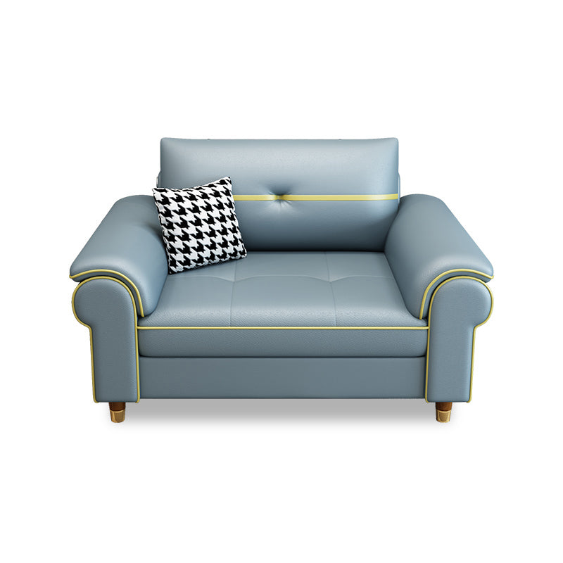 Faux Leather Modern Sofa 31.49"W Pillow Top Arm Sofa for Living Room Clearhalo 'furn' 'furn_sofas' 'Furniture' 'furniture_sofas' 'kitchen' 'kitchen_sofas' 'Living Room Furniture' 'Sofa' 'sofas' 4657476