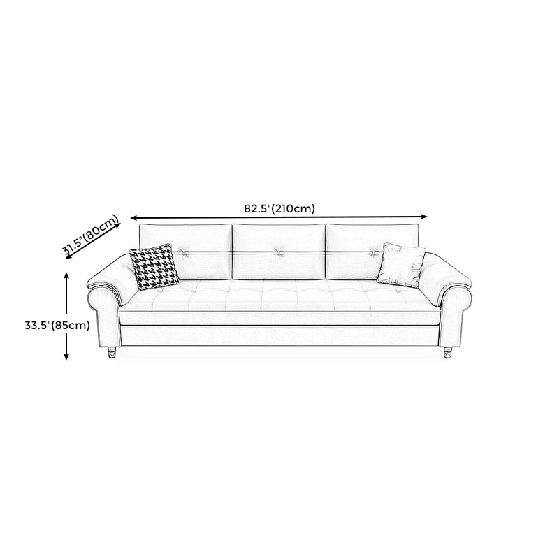 Faux Leather Modern Sofa 31.49"W Pillow Top Arm Sofa for Living Room Clearhalo 'furn' 'furn_sofas' 'Furniture' 'furniture_sofas' 'kitchen' 'kitchen_sofas' 'Living Room Furniture' 'Sofa' 'sofas' 4657488