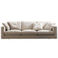 Creamy White Square Arm Contemporary Sofa with Loose Back with Multiple Cushions Clearhalo 'furn' 'furn_sofas' 'Furniture' 'furniture_sofas' 'kitchen' 'kitchen_sofas' 'Living Room Furniture' 'Sofa' 'sofas' 4657510