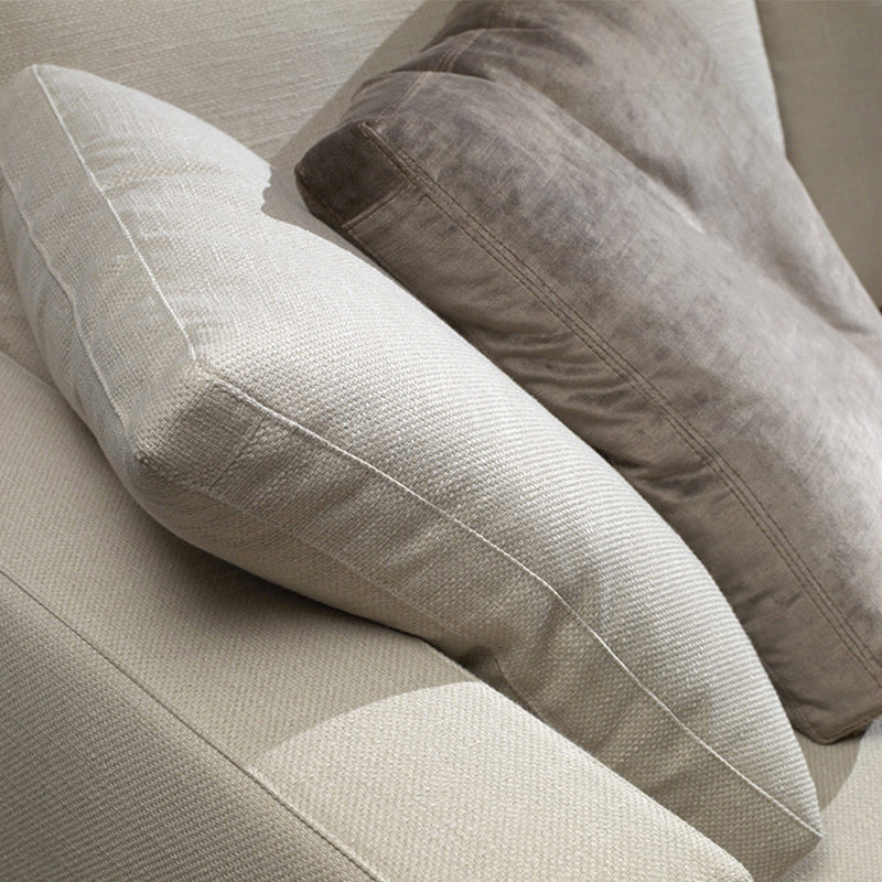 Creamy White Square Arm Contemporary Sofa with Loose Back with Multiple Cushions Clearhalo 'furn' 'furn_sofas' 'Furniture' 'furniture_sofas' 'kitchen' 'kitchen_sofas' 'Living Room Furniture' 'Sofa' 'sofas' 4657513