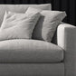 Creamy White Square Arm Contemporary Sofa with Loose Back with Multiple Cushions Clearhalo 'furn' 'furn_sofas' 'Furniture' 'furniture_sofas' 'kitchen' 'kitchen_sofas' 'Living Room Furniture' 'Sofa' 'sofas' 4657514