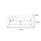 Creamy White Square Arm Contemporary Sofa with Loose Back with Multiple Cushions Clearhalo 'furn' 'furn_sofas' 'Furniture' 'furniture_sofas' 'kitchen' 'kitchen_sofas' 'Living Room Furniture' 'Sofa' 'sofas' 4657519